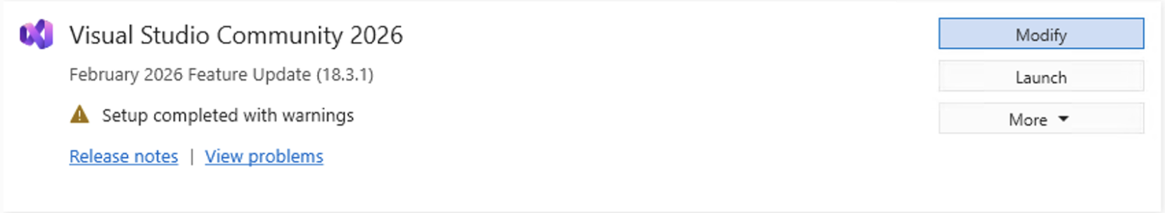 Modify Visual Studio with the Installer